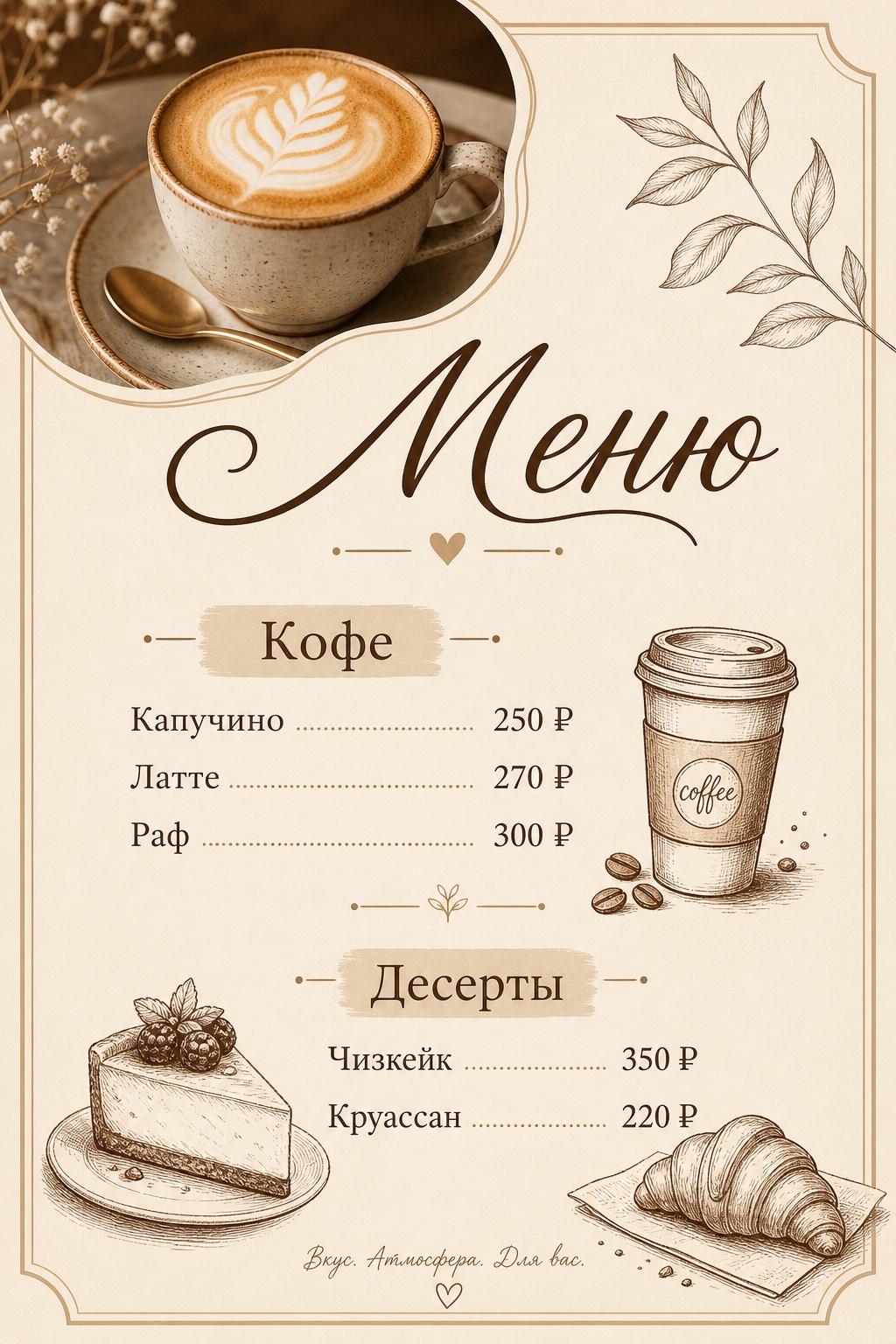 Дизайн меню