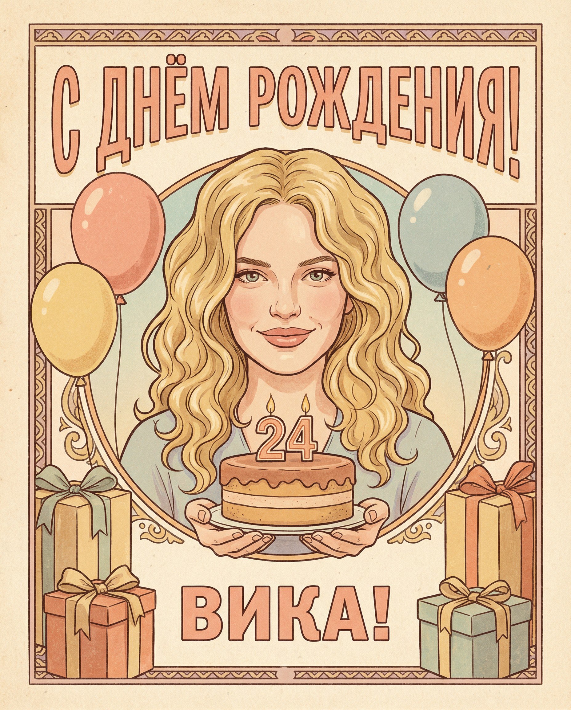 Открытка с днём рождения