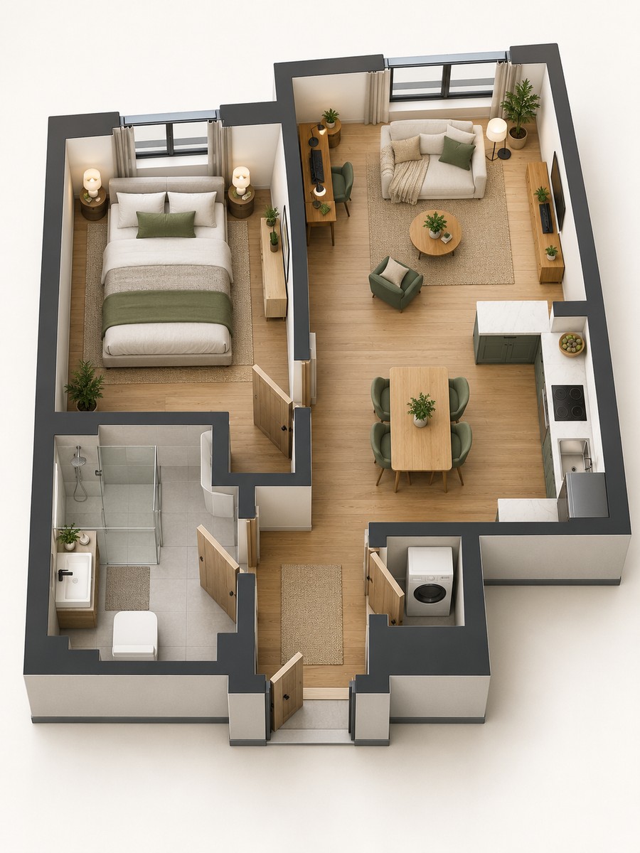 Clear 3D Floor Plan
